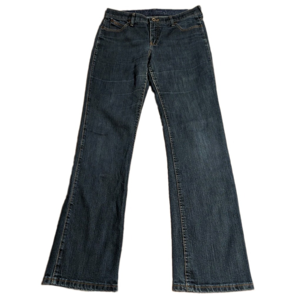Wrangler Q Baby Bootcut Jeans Womens 11 12 x 36 Medium Wash Stretch Denim